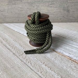Shoelaces 54 inches Olive/Black rope